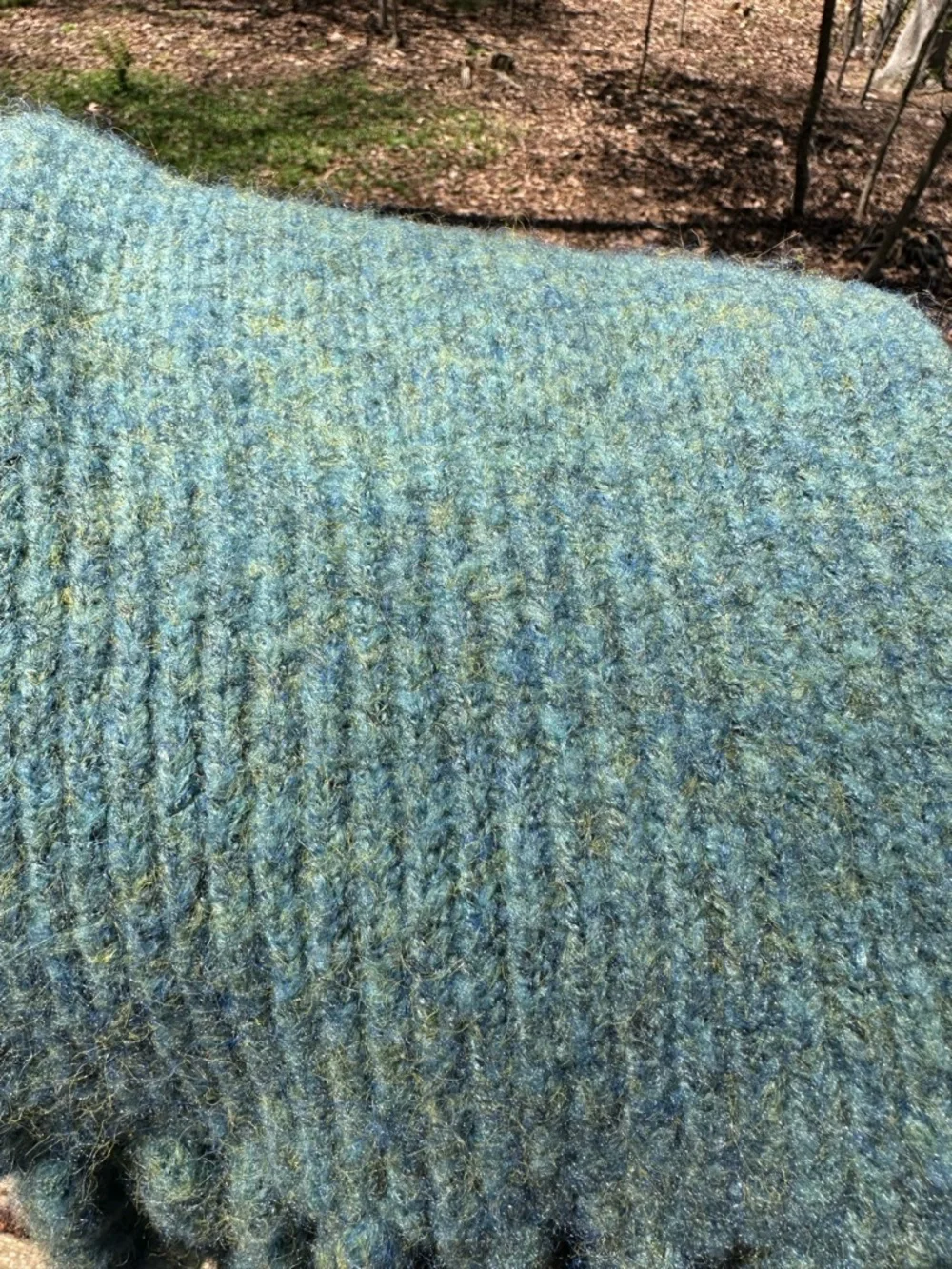 Anthropologie blue green long scarf